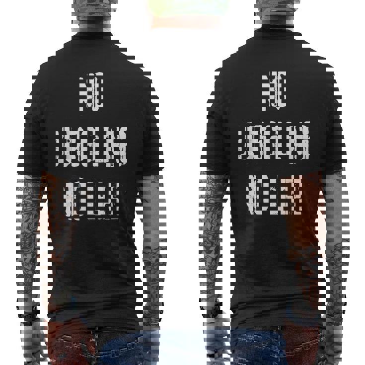 ジャグリングジャグラー メンズTシャツ バックプリント