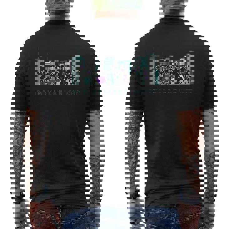 ジャズミュージック ニューオーリンズフェスト ジャズフェスティバル お土産 メンズTシャツ バックプリント