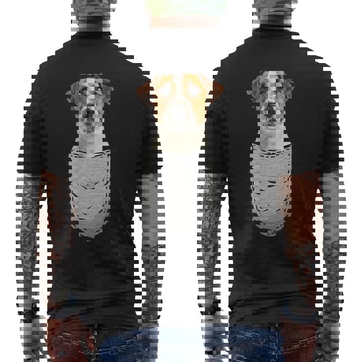 ジャックラッセルテリア Jrt チェストバッグ ポケットドッグオーナー メンズTシャツ バックプリント