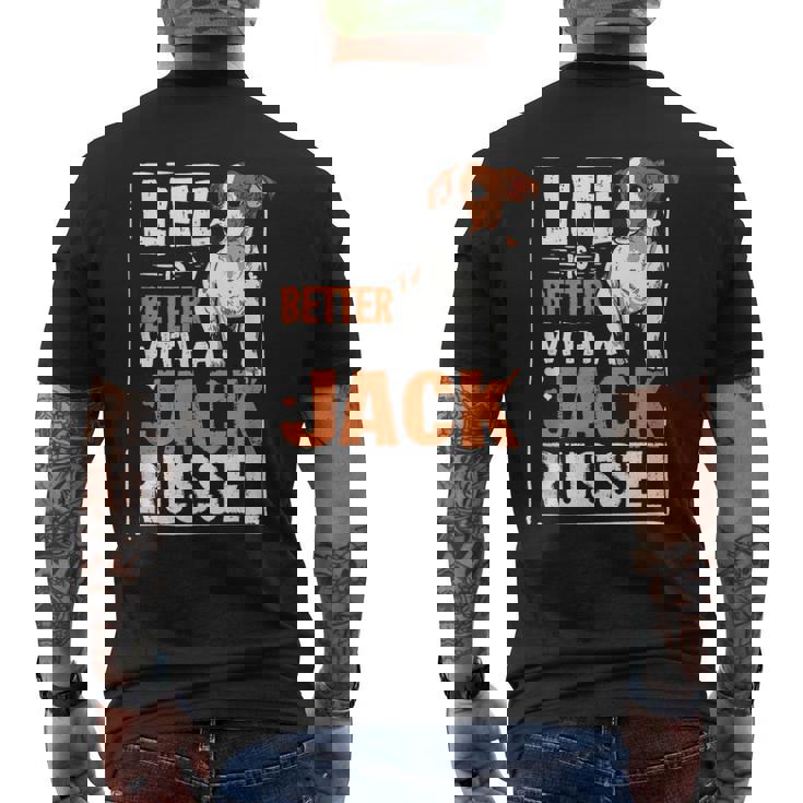 ジャック・ラッセル・テリア 犬所有者へのギフト メンズTシャツ バックプリント