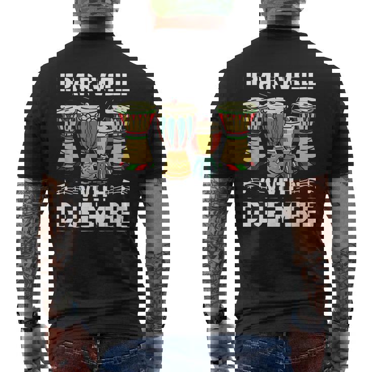 ジャンベ・マンディンカと相性がいいアフリカンミュージックジャンベ メンズTシャツ バックプリント