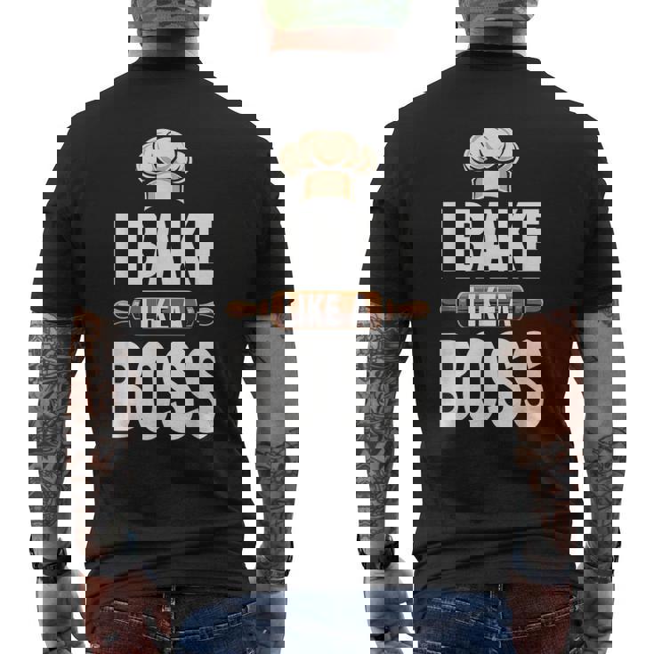 ジュニアベーキング競技者 ヤングシェフ ベーキングコンペティションチャンピオン メンズTシャツ バックプリント