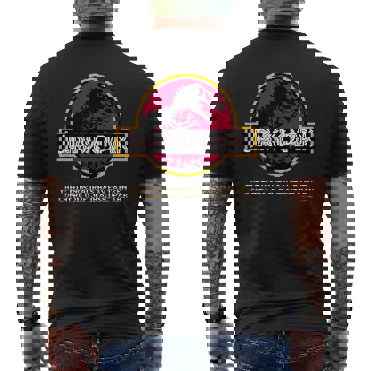 ジュラシック・ワールド Jurassic Parkpixel メンズTシャツ バックプリント