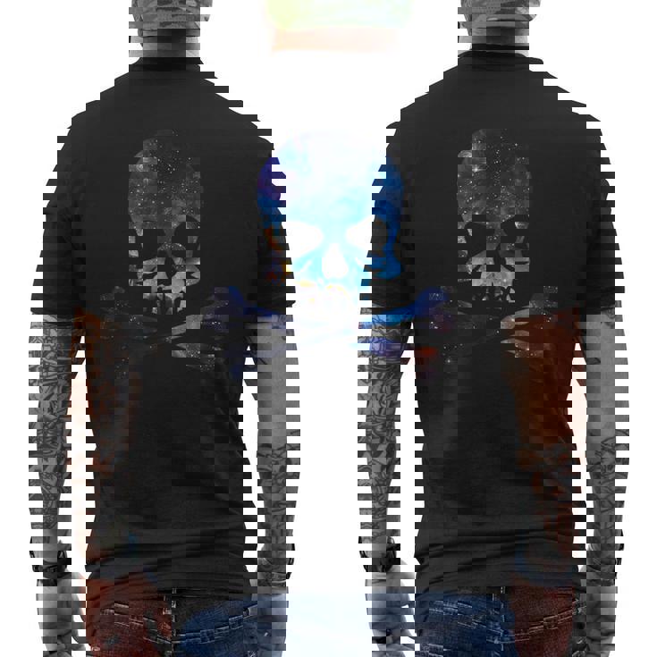 ジョリー・ロジャー シルエット ギャラクシー スカル＆クロスボーン メンズTシャツ バックプリント