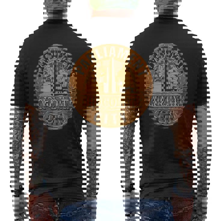 ジョージ・クリントン議会ファンカデリック・チョコレート・シティ メンズTシャツ バックプリント