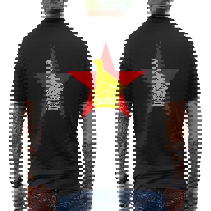 ジンバブエ ソープストーン バードフラッグ メンズTシャツ バックプリント