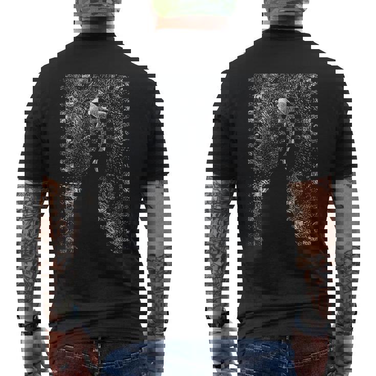 ジンベイザメ ジンベエザメ とダイビング メンズTシャツ バックプリント