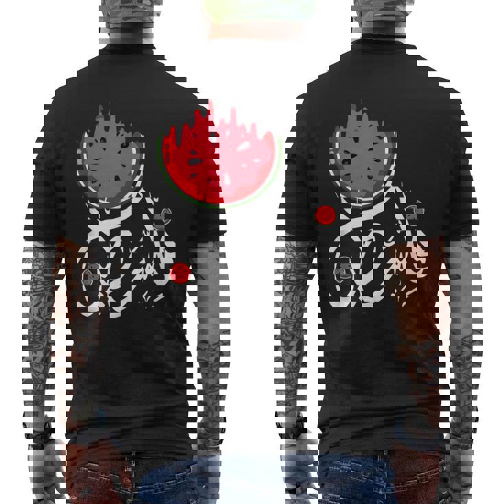 スイカ パレスチナ スイカ パレスチナコレクション メンズTシャツ バックプリント