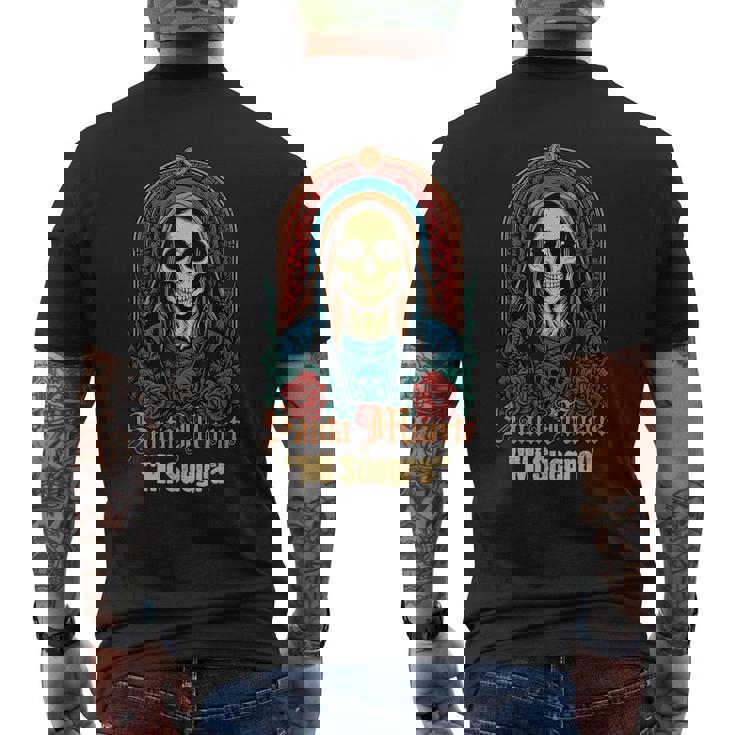 スエグラ義母サンタムエルテ面白い メンズTシャツ バックプリント