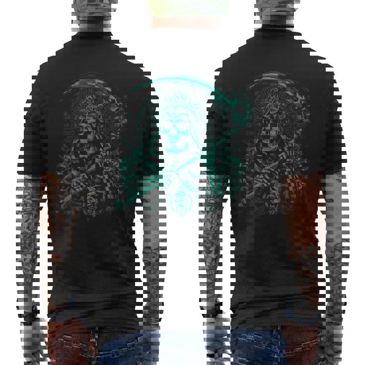 スカル サンタ ムエルテ エル ジェフェ メンズTシャツ バックプリント