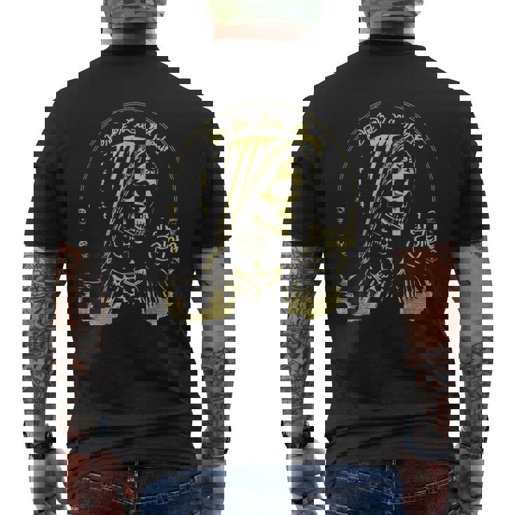 スカルサンタムエルテエルジェフェ メンズTシャツ バックプリント