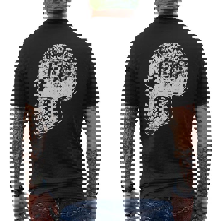 スカルスラッシャーヘッド メンズTシャツ バックプリント