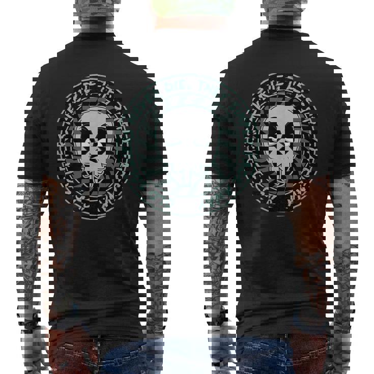 スカル・アンド・デス 老兵は死なず、ただ消え去るのみ メンズTシャツ バックプリント