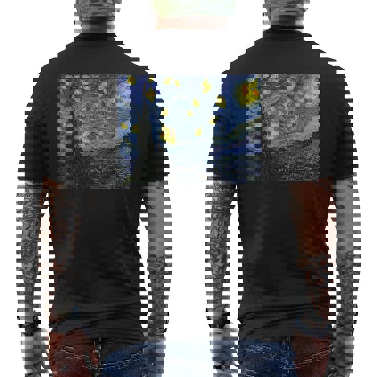 スクリーミングオウム オカメインコ 星月夜 メンズTシャツ バックプリント