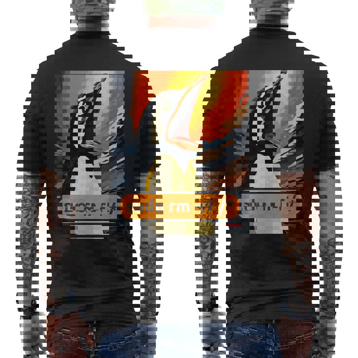 スクリーミング・タックス Linuxudo Rm-Rf メンズTシャツ バックプリント