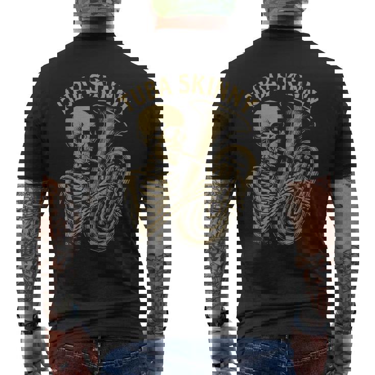 スケルトン チューバ スキニー メンズTシャツ バックプリント