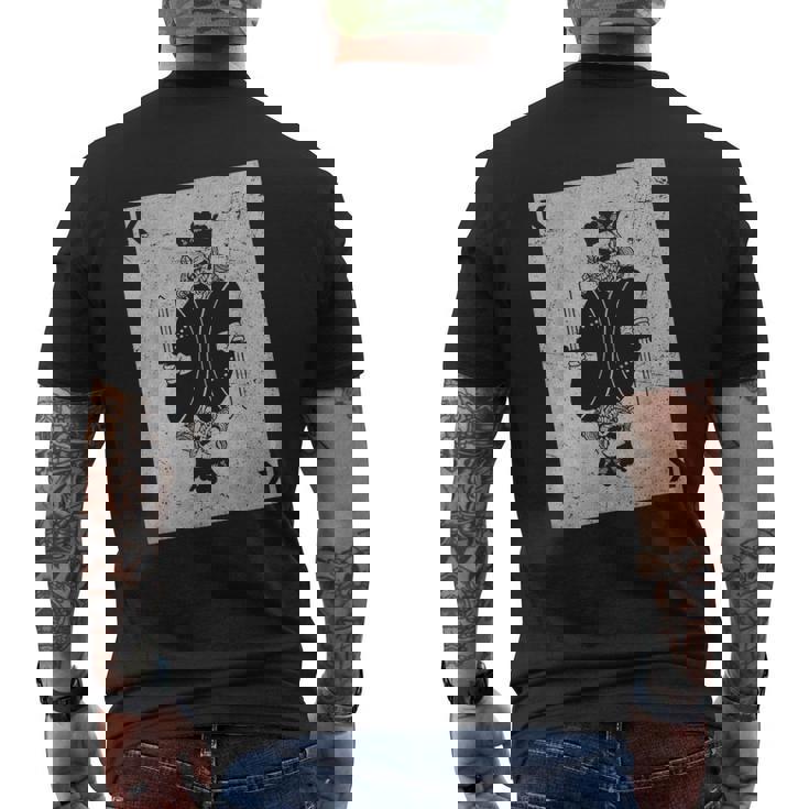 スケルトントランプキングギャンブル死神 メンズTシャツ バックプリント