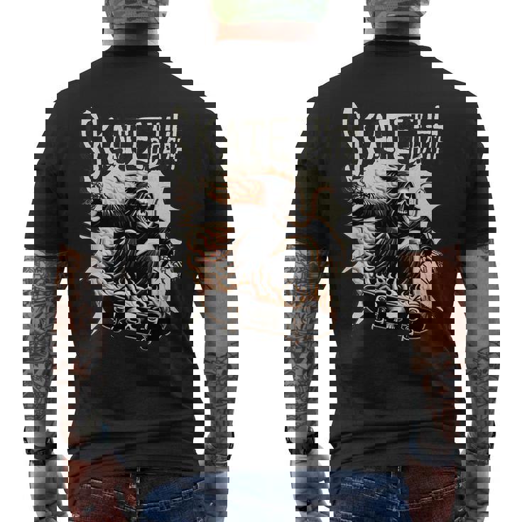 スケーター スケルトンデザイン メンズTシャツ バックプリント