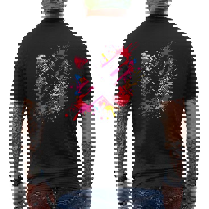 スケートボード ストリートアート スケートボード ファン メンズTシャツ バックプリント