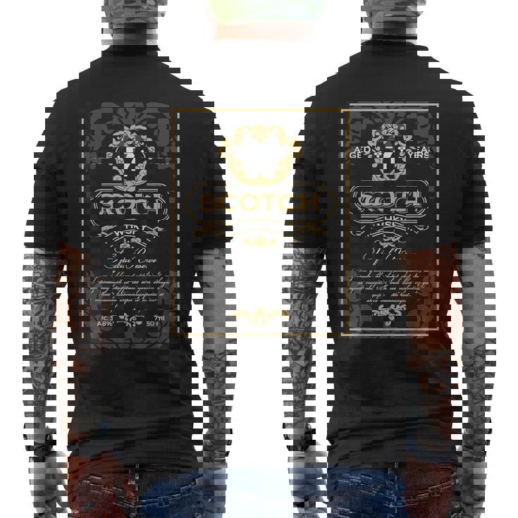 スコッチ ウイスキー ラベル お酒 父の日 バチェラー パーティー ギフト ウォッカ テキーラ コニャック ブランデー メンズTシャツ バックプリント