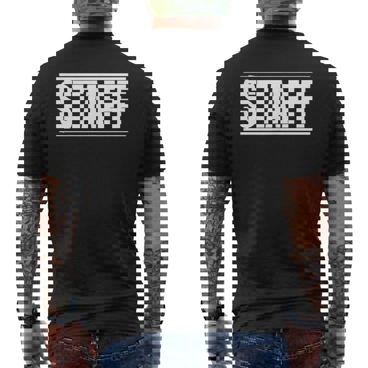 スタッフ ワーカー 社員 ワーククルーの言葉 スタッフ オン A ティー メンズTシャツ バックプリント