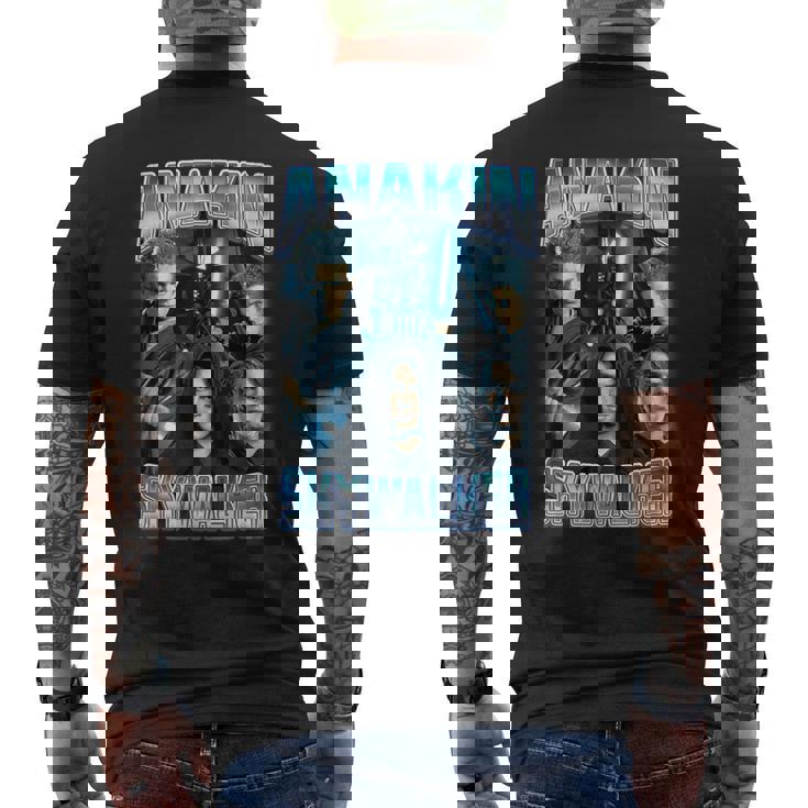 スターウォーズ クラシック アナキン・スカイウォーカー フォトコラージュポスター メンズTシャツ バックプリント