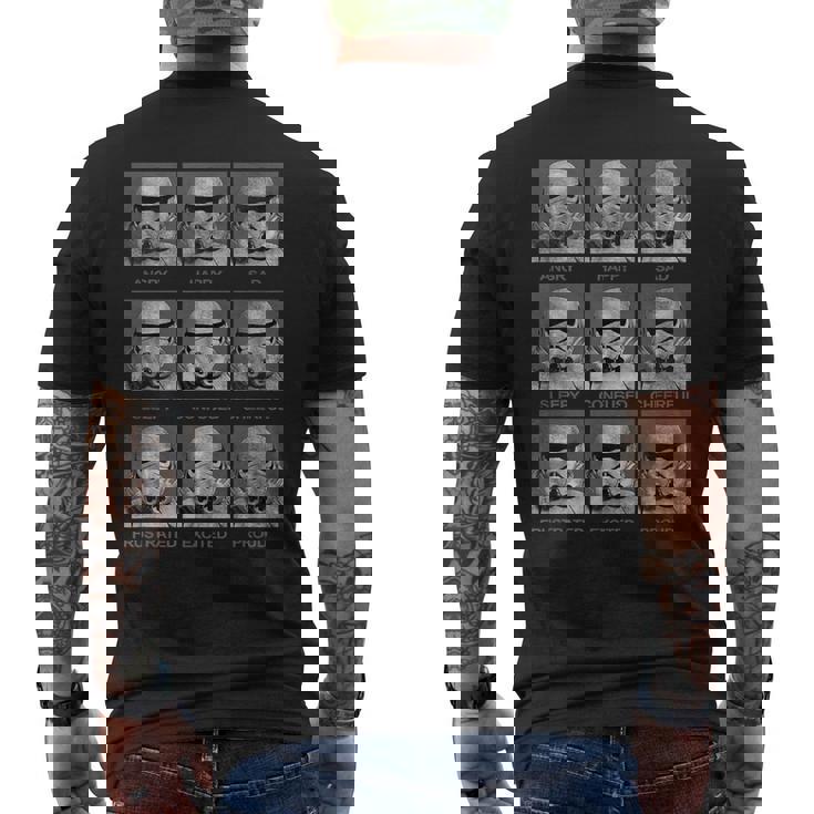 スターウォーズ クラシック ストームトルーパー エモーション ボックスアップ メンズTシャツ バックプリント