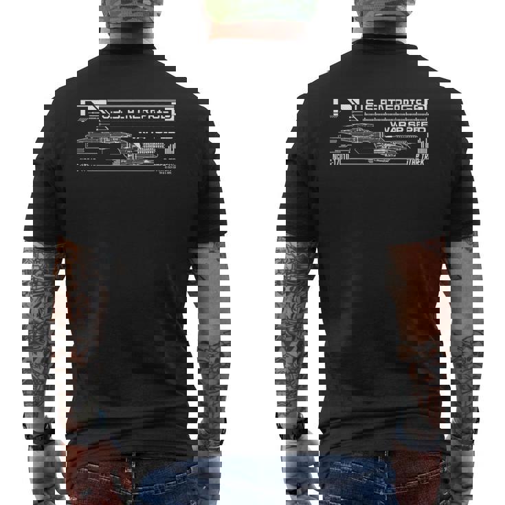 スタートレック Uss エンタープライズ D 公式ライセンス商品。 メンズTシャツ バックプリント