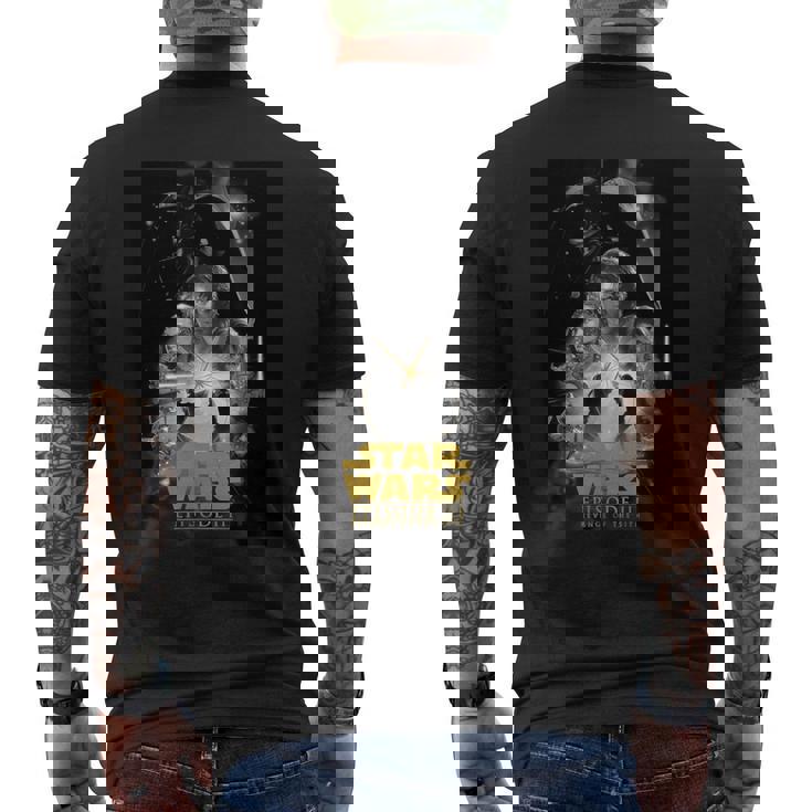 スター・ウォーズ クラシック エピソードiii リベンジ・オブ・ザ・シス ポスター メンズTシャツ バックプリント