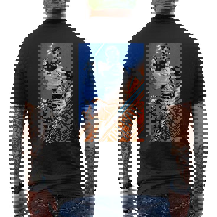 スター・ウォーズ シスの復讐 オビワン ケノービ セイバー スプリット メンズTシャツ バックプリント