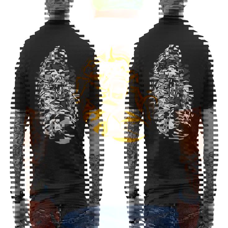 スチームパンクロボットサソリ アーティスティックグラフィック メンズTシャツ バックプリント