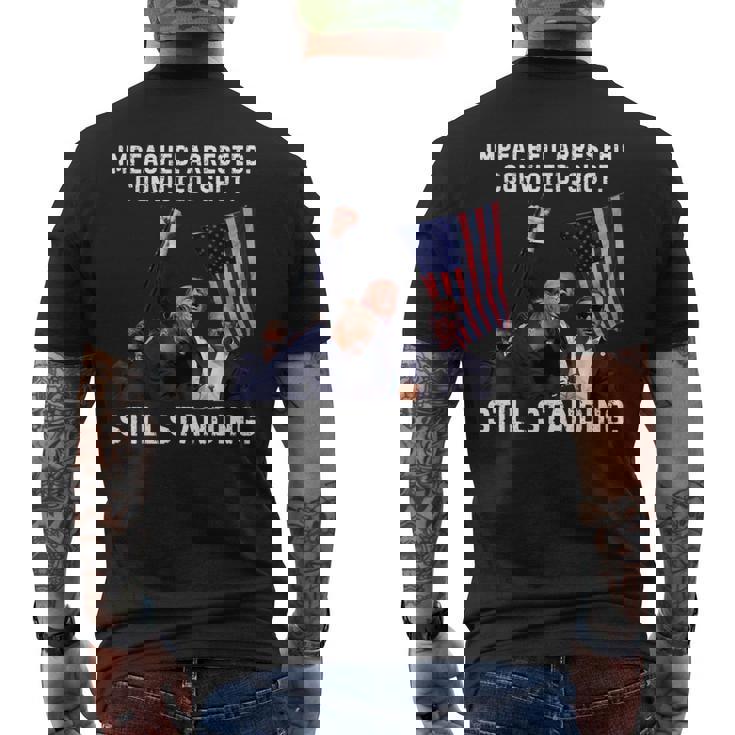 スティル・スタンディング・トランプ 2024 暗殺未遂 メンズTシャツ バックプリント