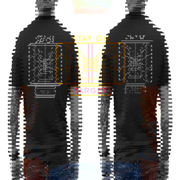 ステイ・オン・ターゲット メンズTシャツ バックプリント