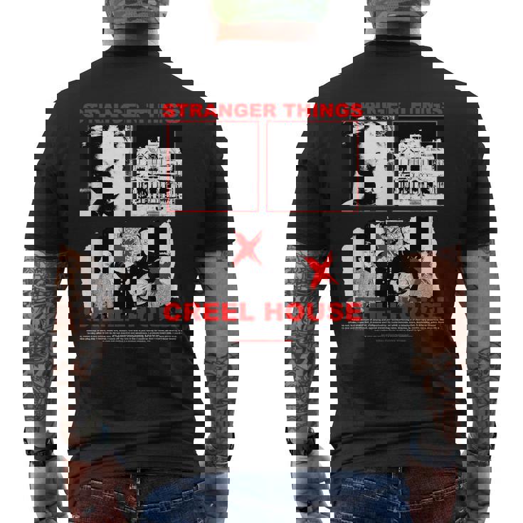 ストレンジャー・シングス 80年代 クラシック ホラー クリール ハウス アーバンレジェンド メンズTシャツ バックプリント