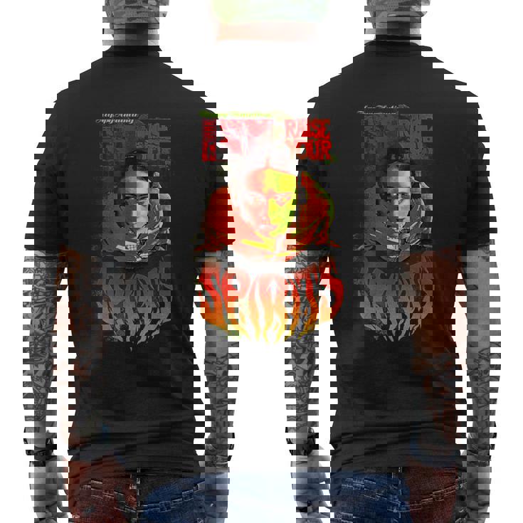 ストレンジャー・シングス 80年代 ハロウィン コミック スリル 魂を上げる メンズTシャツ バックプリント