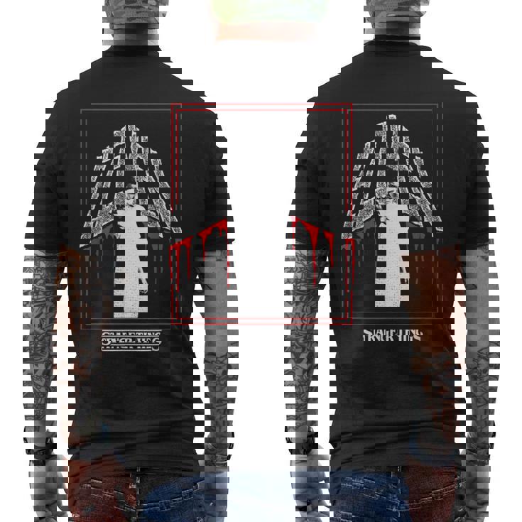 ストレンジャー・シングス クラシック ホラー サイキックパワー イレブン アイコン メンズTシャツ バックプリント