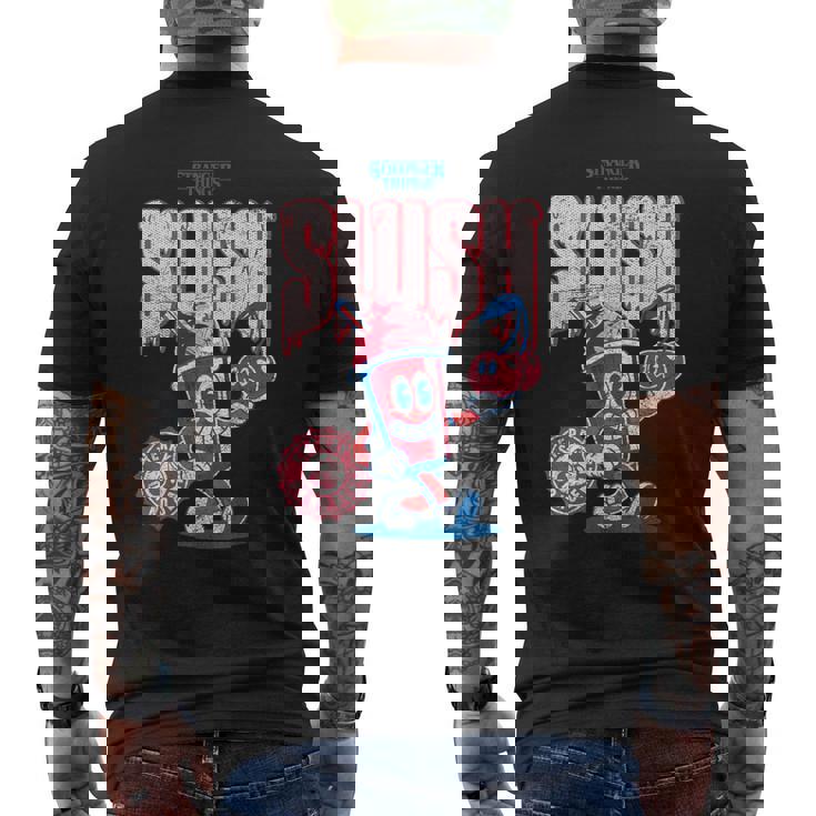 ストレンジャー・シングス スクープ アホイ プロモ スラッシュ チェリー ヴィンテージ 80年代 メンズTシャツ バックプリント