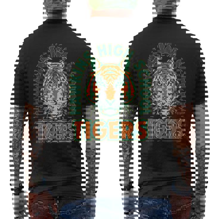 ストレンジャー・シングス ホーキンス・ハイ・タイガース 凝視ファン記念品 メンズTシャツ バックプリント