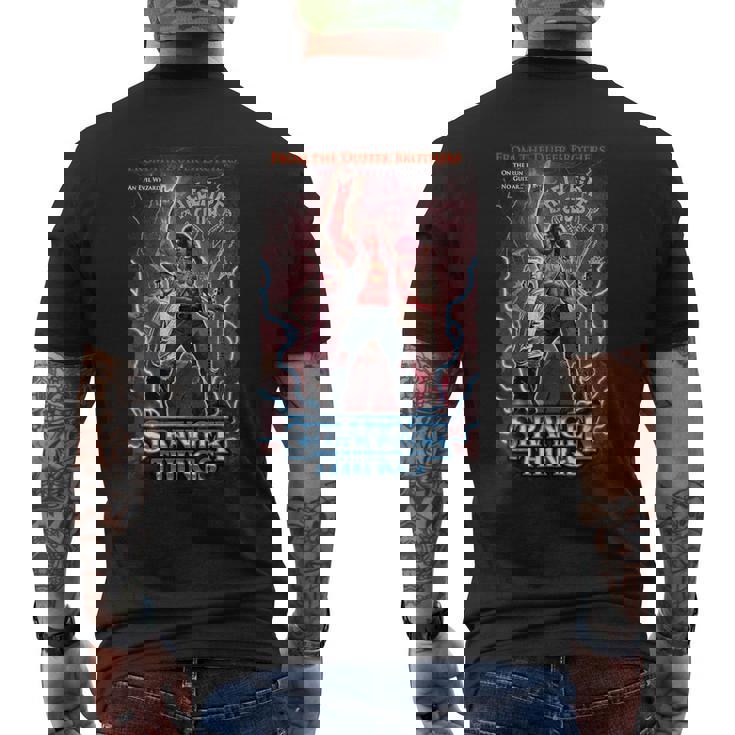 ストレンジャー・シングス リミックス エディ・ヘルファイア クラブ アートポスター メンズTシャツ バックプリント