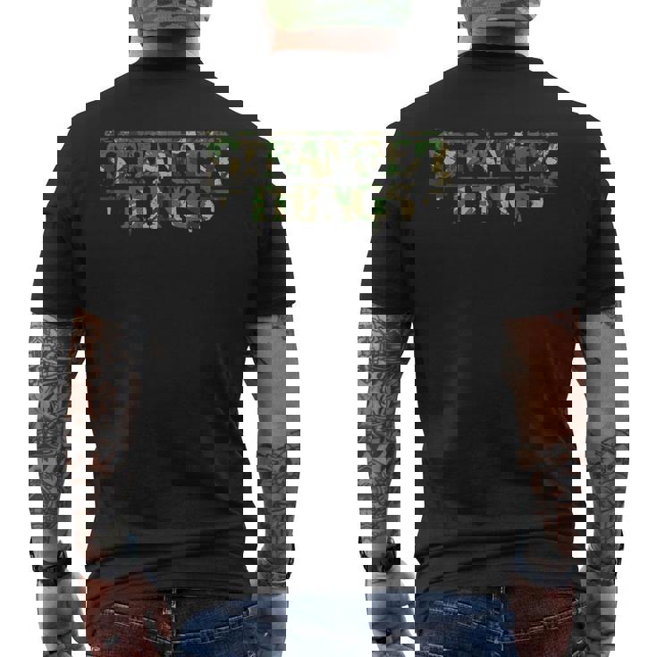 ストレンジャー・シングス ロゴ 迷彩 デモゴルゴン アンティーク調 逆さま メンズTシャツ バックプリント