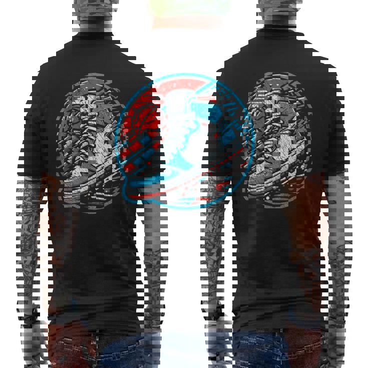 スニーカーヘッドバスケットボールファン メンズTシャツ バックプリント