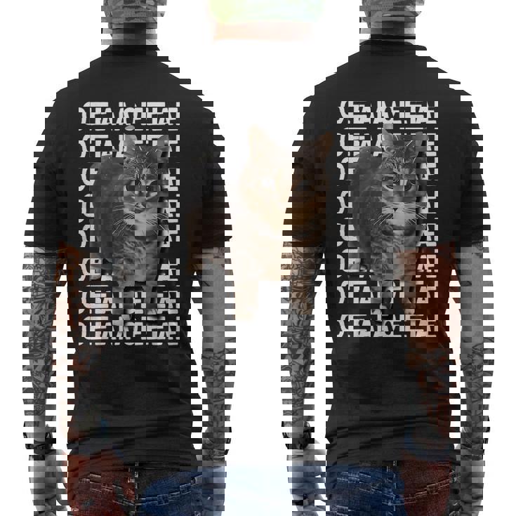 スピニングキャットミーム Oiiaoiia キャットミーム メンズTシャツ バックプリント