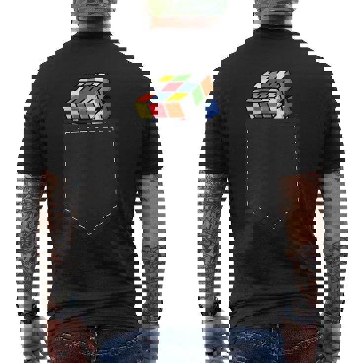 スピードキューブパズル キューブキューブポケットキューブ メンズTシャツ バックプリント