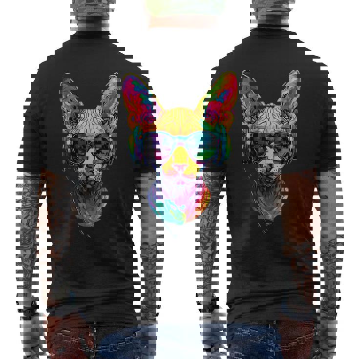 スフィンクス猫スフィンクス猫カナダ猫スウィートスフィンクス猫 メンズTシャツ バックプリント