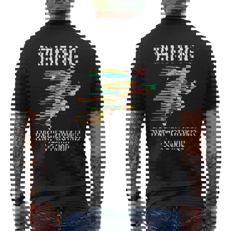 スプリント 短距離 趣味 陸上競技 スキルアップ メンズTシャツ バックプリント