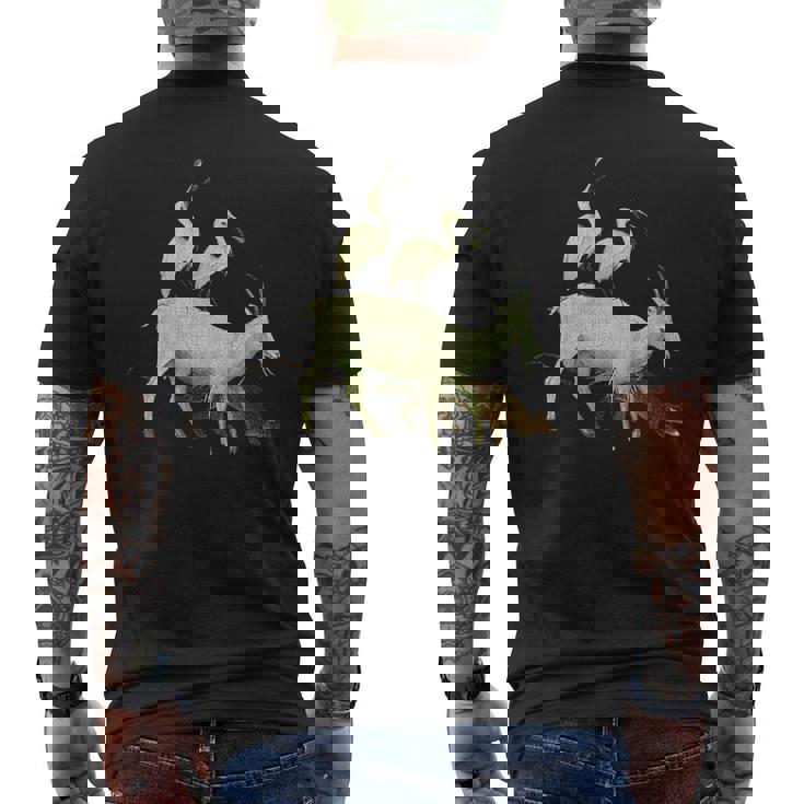 スプーンビルズとヤギの庭 地上の喜びの庭 メンズTシャツ バックプリント