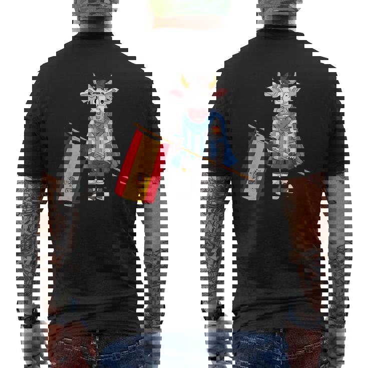 スペイン牛のファン メンズTシャツ バックプリント