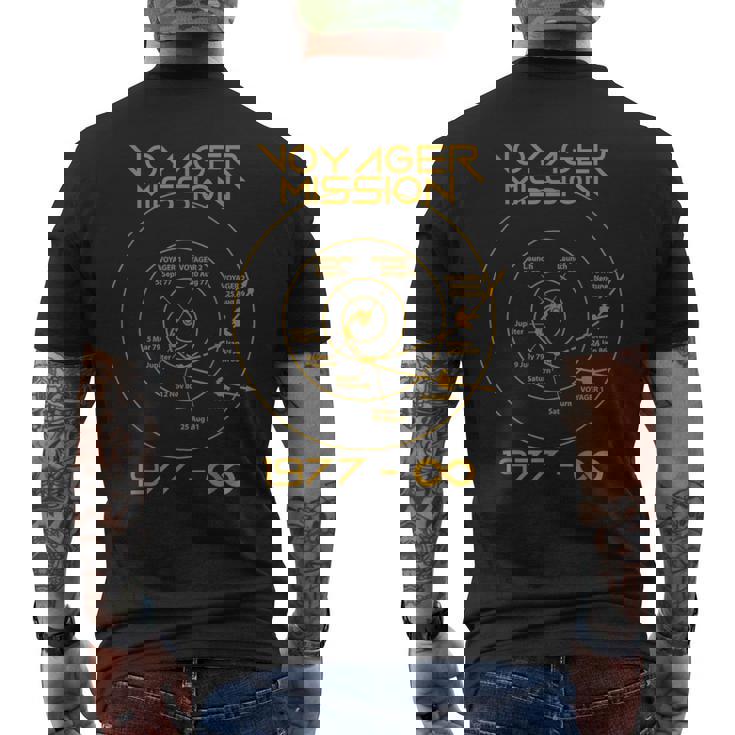スペースボイジャー 1 2プローブ 宇宙探査軌跡 メンズTシャツ バックプリント