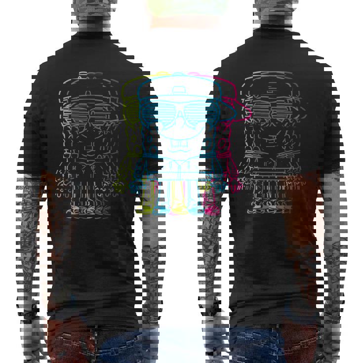 スポンジボブ スクエアパンツ スポンジボブ キャラクター 3D メンズTシャツ バックプリント