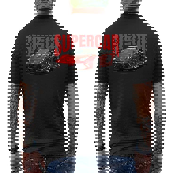 スポーツカーファンのいたるところに完璧なスーtシャツ メンズTシャツ バックプリント